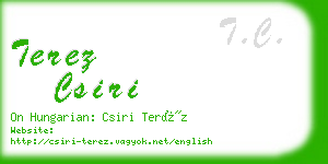 terez csiri business card